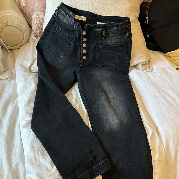 ANTHROPOLOGIE Pilcro high rise skinny black denim 29 - Picture 2 of 7
